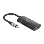 Adaptador Multifuncional + Type-C + USB Fêmea para Type-C, DC5521 / 5525, DC7406, DC7909, Porta Quadrada