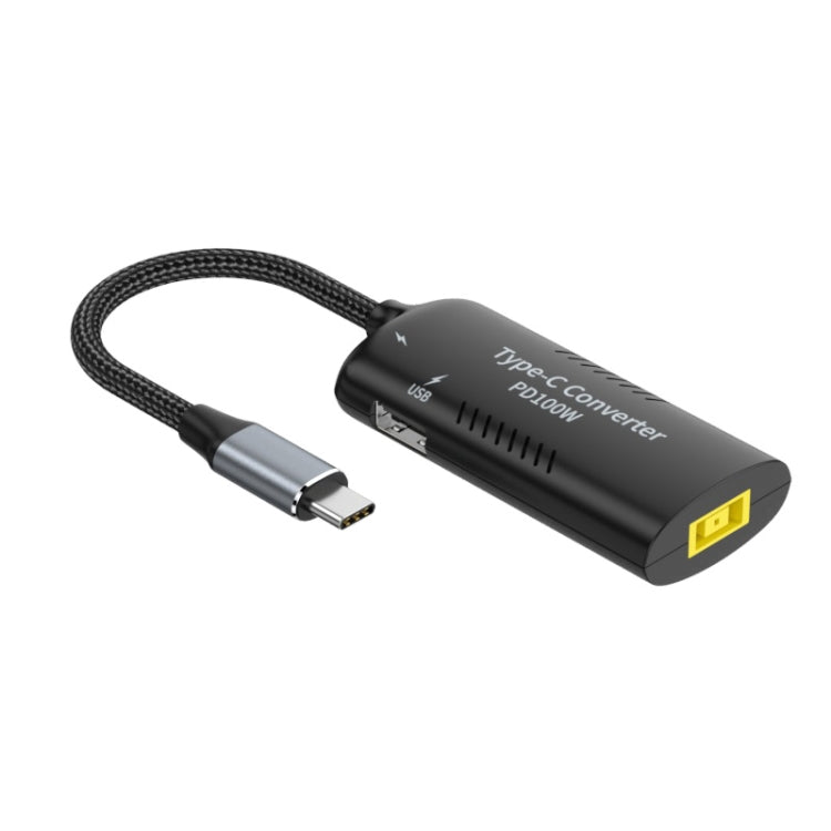 Adaptador Multifuncional + Type-C + USB Fêmea para Type-C, DC5521 / 5525, DC7406, DC7909, Porta Quadrada