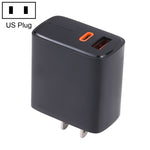 LZ-1130 Carregador Rápido PD 20W Type-C+QC 3.0 USB, Ficha EU 20W, Ficha US 20W