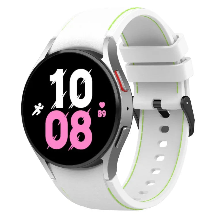 Pulseira de Silicone com Textura de Pele, Para Samsung Galaxy Watch5 / Watch5 Pro / Watch4