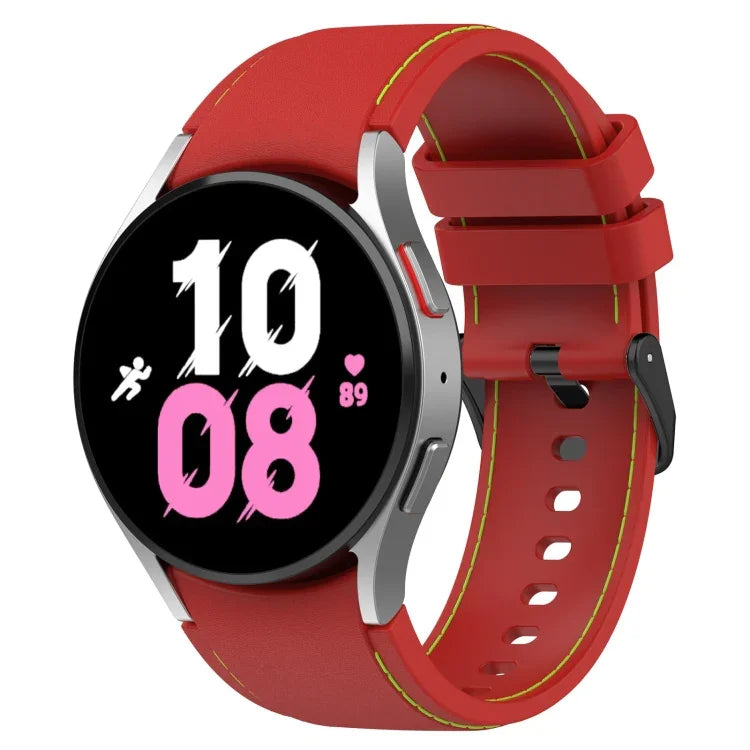 Pulseira de Silicone com Textura de Pele, Para Samsung Galaxy Watch5 / Watch5 Pro / Watch4
