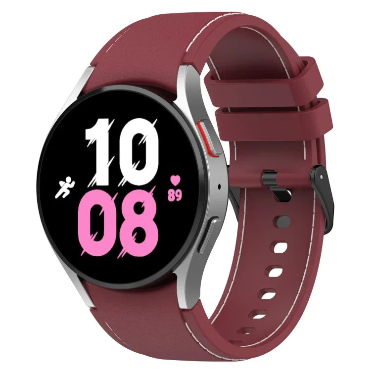 Pulseira de Silicone com Textura de Pele, Para Samsung Galaxy Watch5 / Watch5 Pro / Watch4
