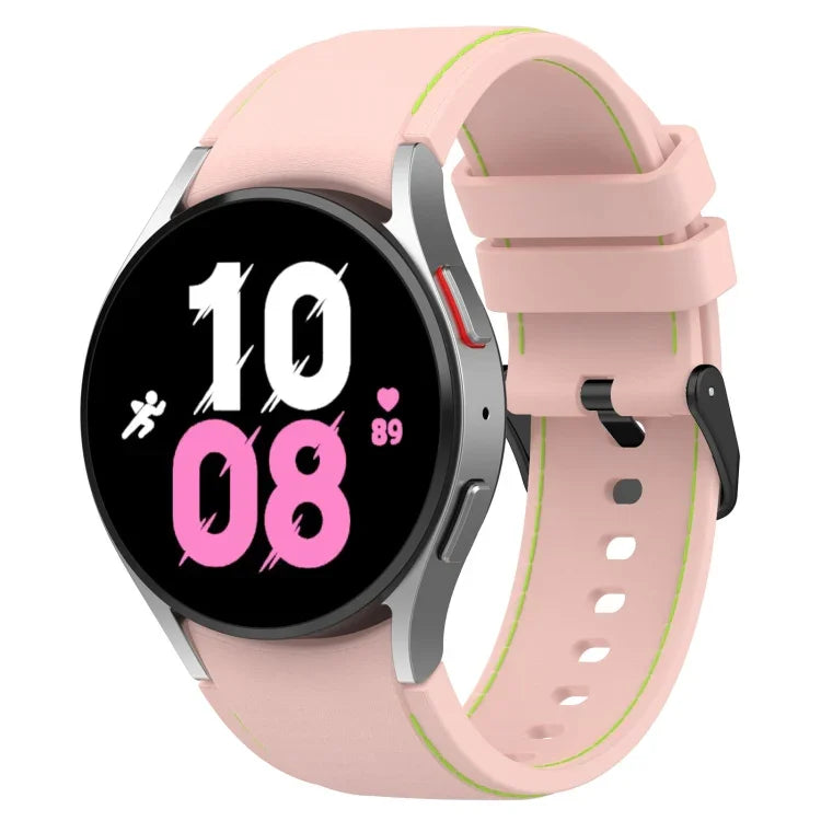 Pulseira de Silicone com Textura de Pele, Para Samsung Galaxy Watch5 / Watch5 Pro / Watch4