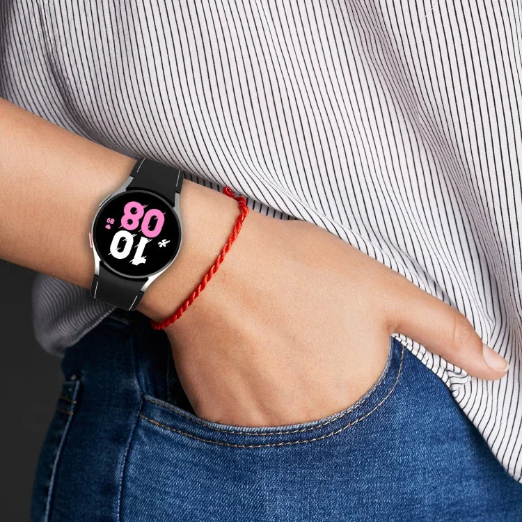Pulseira de Silicone com Textura de Pele, Para Samsung Galaxy Watch5 / Watch5 Pro / Watch4