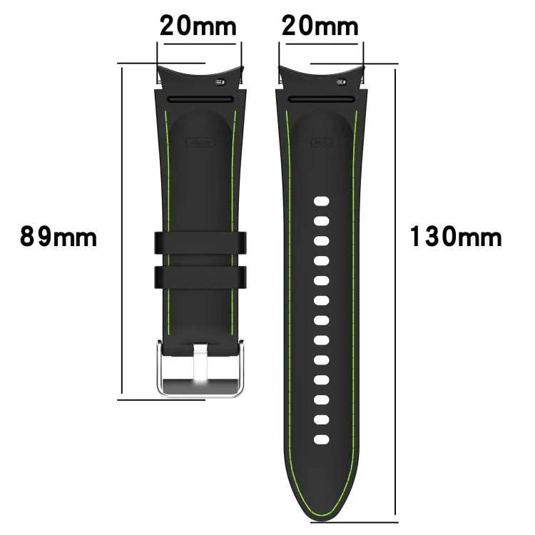 Pulseira de Silicone com Textura de Pele, Para Samsung Galaxy Watch5 / Watch5 Pro / Watch4