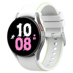 Universal Leather Texture Silicone Watch Band for Samsung Galaxy Watch5 / Watch5 Pro / Watch4