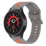 Pulseira de relógio em silicone com risca bicolor, para Samsung Galaxy Watch5 / Watch5 Pro