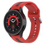 Pulseira de relógio em silicone com risca bicolor, para Samsung Galaxy Watch5 / Watch5 Pro