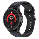 Pulseira de relógio em silicone com risca bicolor, para Samsung Galaxy Watch5 / Watch5 Pro