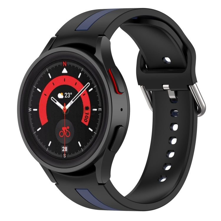Pulseira de relógio em silicone com risca bicolor, para Samsung Galaxy Watch5 / Watch5 Pro