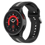 Pulseira de relógio em silicone com risca bicolor, para Samsung Galaxy Watch5 / Watch5 Pro