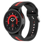 Pulseira de relógio em silicone com risca bicolor, para Samsung Galaxy Watch5 / Watch5 Pro