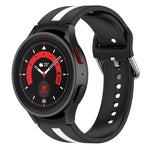 Pulseira de relógio em silicone com risca bicolor, para Samsung Galaxy Watch5 / Watch5 Pro