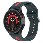 Pulseira de relógio em silicone com risca bicolor, para Samsung Galaxy Watch5 / Watch5 Pro
