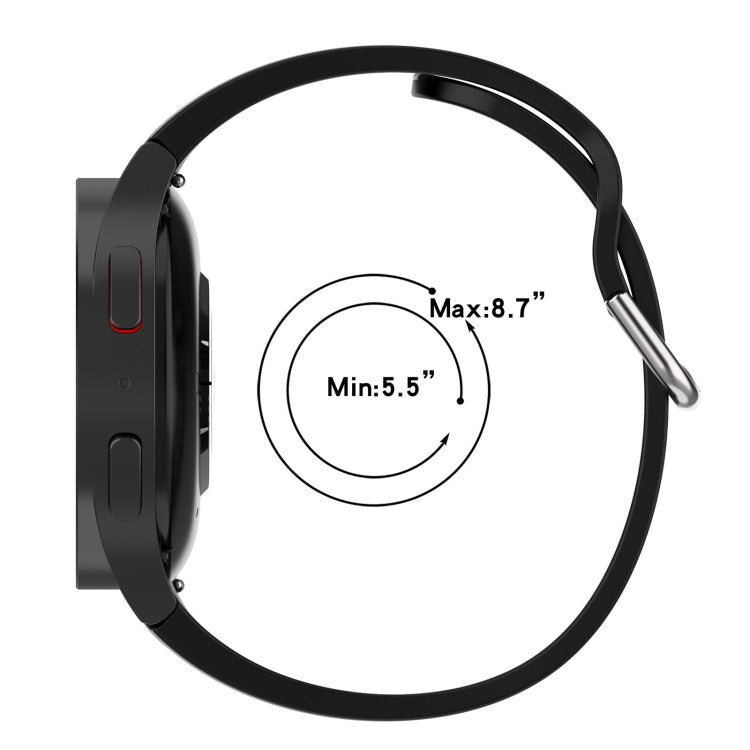 Pulseira de relógio em silicone com risca bicolor, para Samsung Galaxy Watch5 / Watch5 Pro