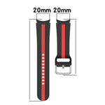 Pulseira de relógio em silicone com risca bicolor, para Samsung Galaxy Watch5 / Watch5 Pro