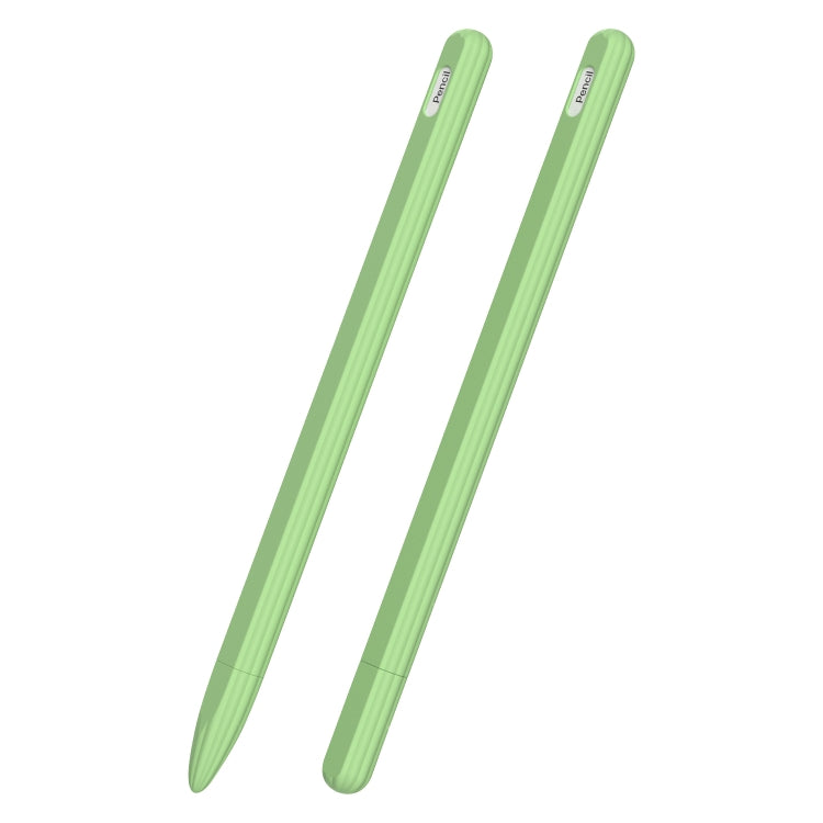 Estojo riscado 3 em 1 em silicone líquido com duas tampas para ponta, para Apple Pencil 1, para Apple Pencil 2
