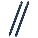 Estojo riscado 3 em 1 em silicone líquido com duas tampas para ponta, para Apple Pencil 1, para Apple Pencil 2