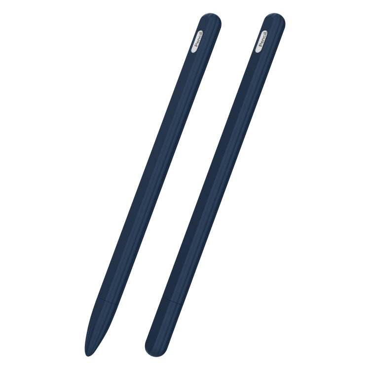 Estojo riscado 3 em 1 em silicone líquido com duas tampas para ponta, para Apple Pencil 1, para Apple Pencil 2