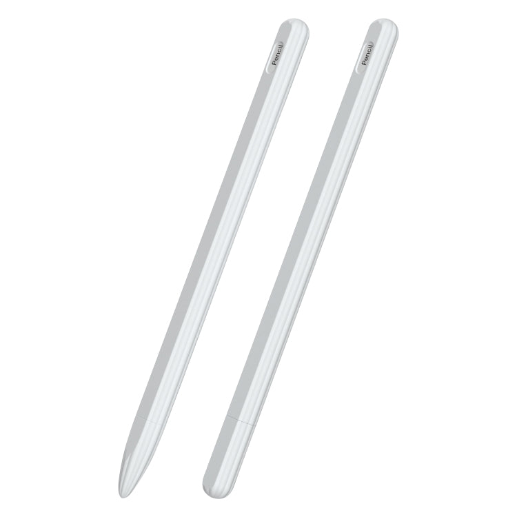 Estojo riscado 3 em 1 em silicone líquido com duas tampas para ponta, para Apple Pencil 1, para Apple Pencil 2