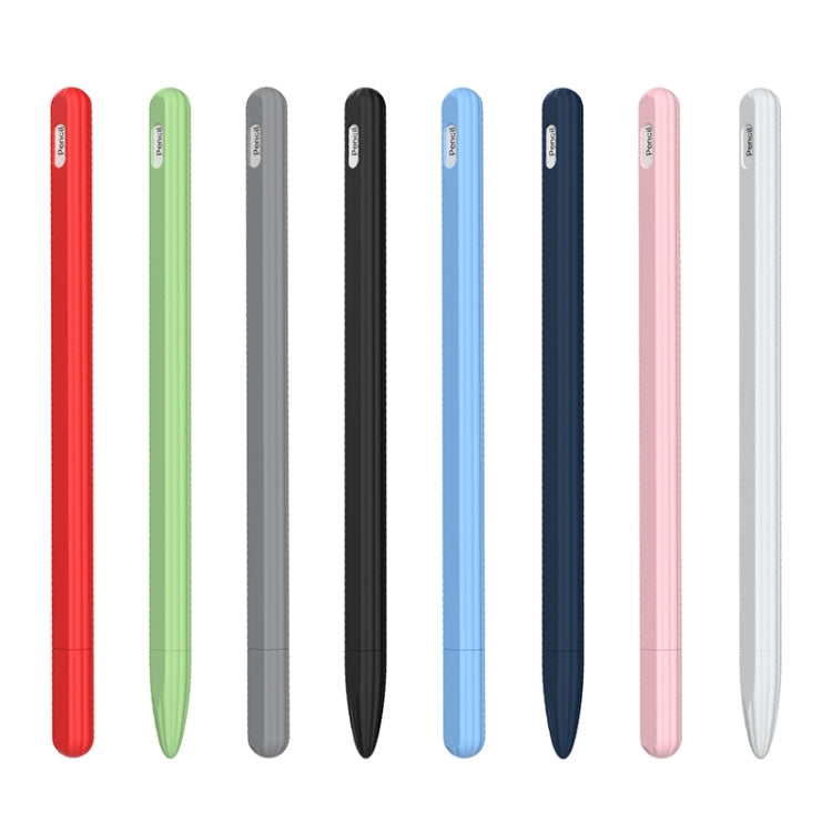 Estojo riscado 3 em 1 em silicone líquido com duas tampas para ponta, para Apple Pencil 1, para Apple Pencil 2