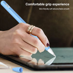 Estojo riscado 3 em 1 em silicone líquido com duas tampas para ponta, para Apple Pencil 1, para Apple Pencil 2
