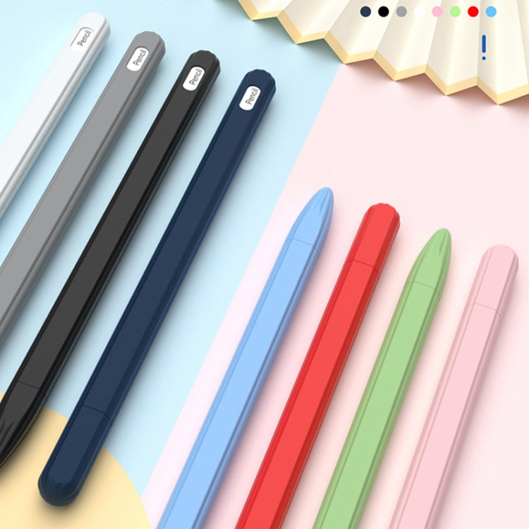 Estojo riscado 3 em 1 em silicone líquido com duas tampas para ponta, para Apple Pencil 1, para Apple Pencil 2