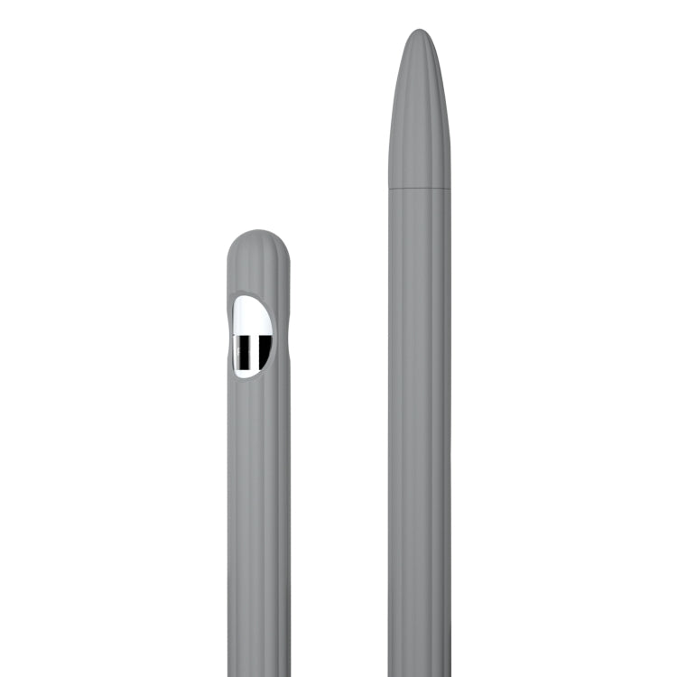 Estojo riscado 3 em 1 em silicone líquido com duas tampas para ponta, para Apple Pencil 1, para Apple Pencil 2