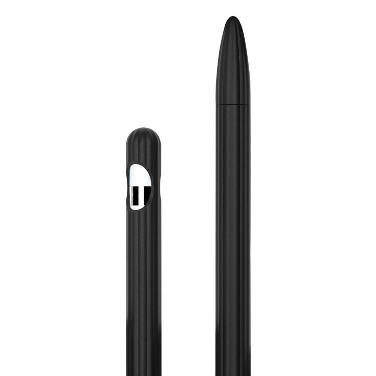 Estojo riscado 3 em 1 em silicone líquido com duas tampas para ponta, para Apple Pencil 1, para Apple Pencil 2