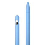 Estojo riscado 3 em 1 em silicone líquido com duas tampas para ponta, para Apple Pencil 1, para Apple Pencil 2