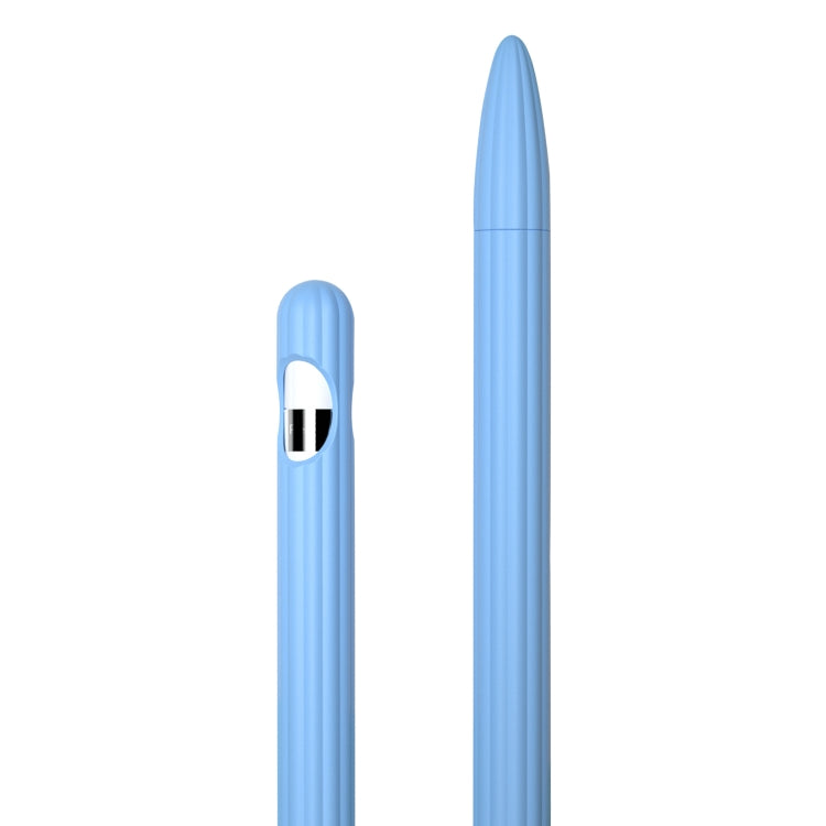 Estojo riscado 3 em 1 em silicone líquido com duas tampas para ponta, para Apple Pencil 1, para Apple Pencil 2