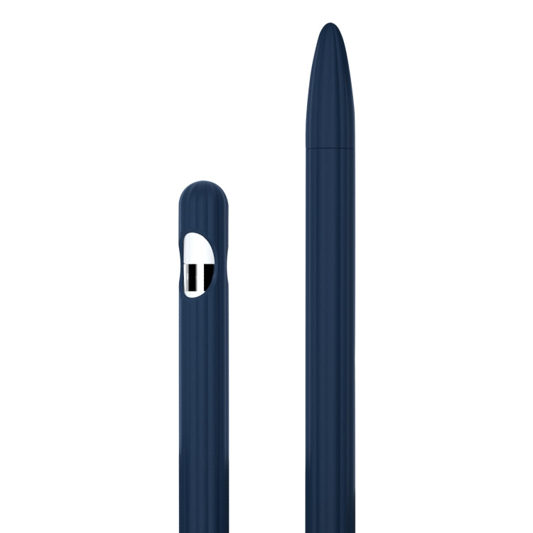 Estojo riscado 3 em 1 em silicone líquido com duas tampas para ponta, para Apple Pencil 1, para Apple Pencil 2