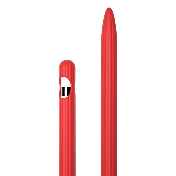 Estojo riscado 3 em 1 em silicone líquido com duas tampas para ponta, para Apple Pencil 1, para Apple Pencil 2