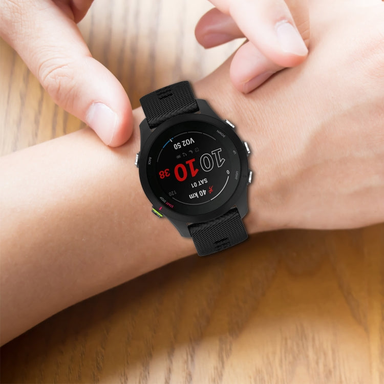 18mm Cross Textured Silicone Watch Band, For Garmin Forerunner255S
