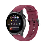 Solid Color Soft Silicone Watch Band, For Huawei Watch3 Pro New