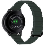22mm Magnetic Buckle Leather Watch Band, For Samsung Galaxy Watch3 45mm