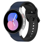Correia de Relógio em Silicone Bicolor, Para Samsung Galaxy Watch4 Classic 46mm / Watch4 44mm, Para Samsung Galaxy Watch4 Classic 42mm / Watch4 40mm, Para Samsung Galaxy Watch5 Pro / Watch5
