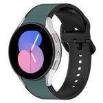 Correia de Relógio em Silicone Bicolor, Para Samsung Galaxy Watch4 Classic 46mm / Watch4 44mm, Para Samsung Galaxy Watch4 Classic 42mm / Watch4 40mm, Para Samsung Galaxy Watch5 Pro / Watch5