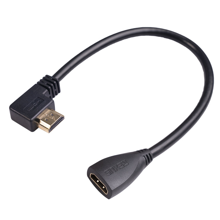 Cabo Adaptador HDMI Macho com Cotovelo HDL-03 30cm para Fêmea, Ângulo Esquerdo, 90 Graus, 270 Graus