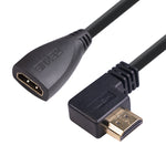 Cabo Adaptador HDMI Macho com Cotovelo HDL-03 30cm para Fêmea, Ângulo Esquerdo, 90 Graus, 270 Graus