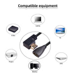 Cabo Adaptador HDMI Macho com Cotovelo HDL-03 30cm para Fêmea, Ângulo Esquerdo, 90 Graus, 270 Graus