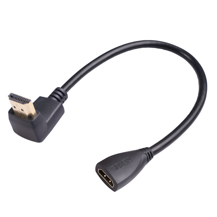 Cabo Adaptador HDMI Macho com Cotovelo HDL-03 30cm para Fêmea, Ângulo Esquerdo, 90 Graus, 270 Graus