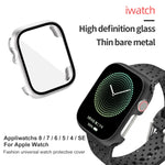 Capa para Relógio em PC com Filme de Vidro Temperado, Para Apple Watch Série SE 3&SE 2&6&SE&5&4 44mm, Para Apple Watch Série SE 3&SE 2&6&SE&5&4 40mm