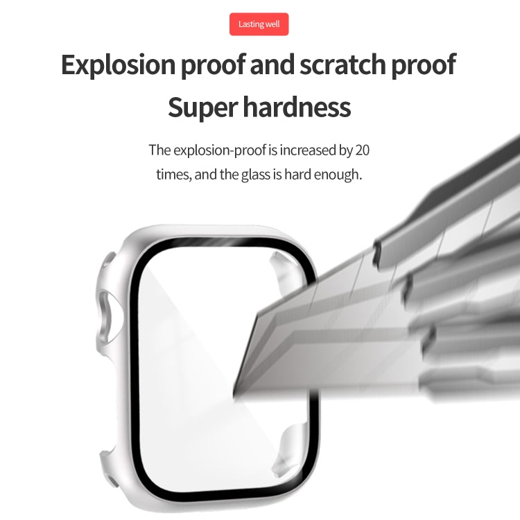 Capa para Relógio em PC com Filme de Vidro Temperado, Para Apple Watch Série SE 3&SE 2&6&SE&5&4 44mm, Para Apple Watch Série SE 3&SE 2&6&SE&5&4 40mm