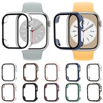 Tempered Glass Film PC Watch Case, For Apple Watch Series 9 / 8 / 7 41mm, For Apple Watch Series 9 / 8 / 7 45mm