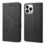 Butterfly Embossed Horizontal Flip Leather Phone Case, For iPhone 14, For iPhone 14 Plus, For iPhone 14 Pro, For iPhone 14 Pro Max