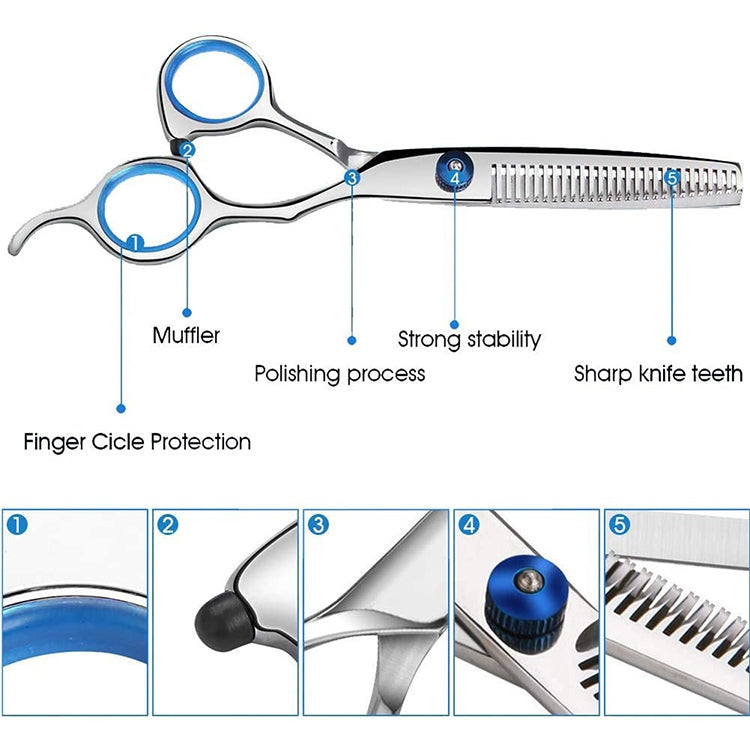 Kit Profissional de Tesouras para Cortar e Afinar Cabelo, Tesouras de Cabeleireiro, 2 Peças, 7 Peças, 12 Peças