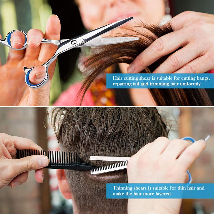 Kit Profissional de Tesouras para Cortar e Afinar Cabelo, Tesouras de Cabeleireiro, 2 Peças, 7 Peças, 12 Peças