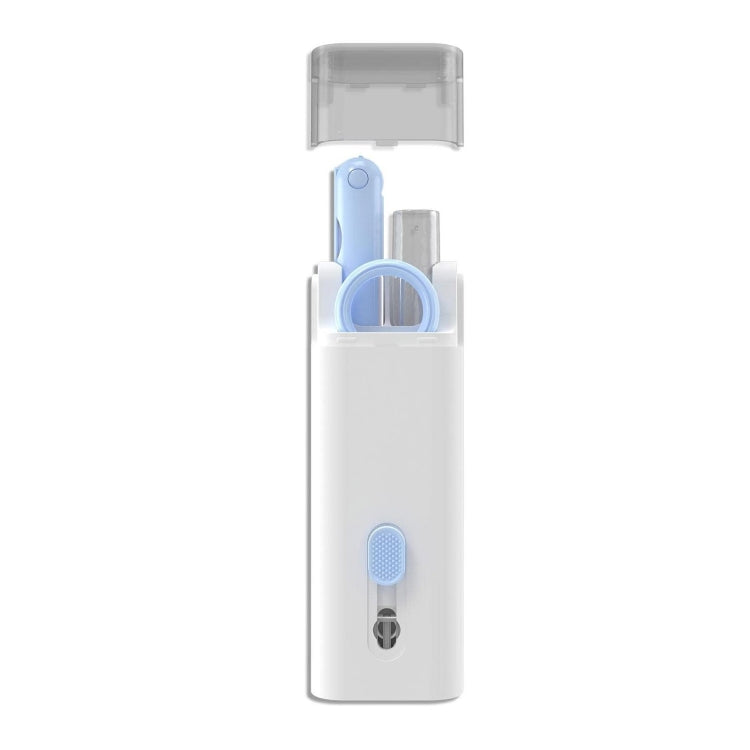 Q6E Conjunto de Ferramentas de Limpeza para Teclado de Computador com Auscultadores Bluetooth 7 em 1, Q6E Azul, Q6E Rosa