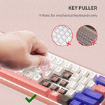 Q6E Conjunto de Ferramentas de Limpeza para Teclado de Computador com Auscultadores Bluetooth 7 em 1, Q6E Azul, Q6E Rosa